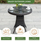 Premium Aluminum Frame Round Outdoor Dining/Coffee Table (PAD-1707) - Direct Wicker