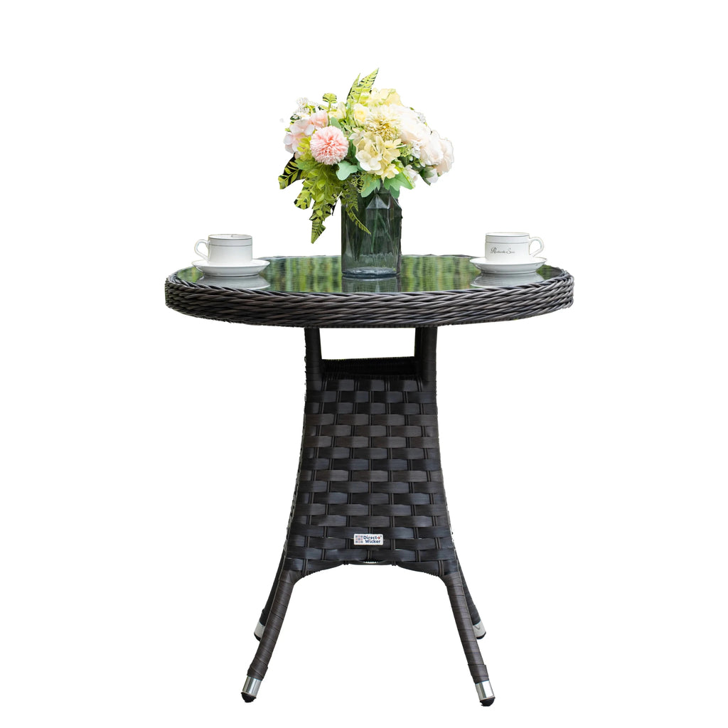 Premium Aluminum Frame Round Outdoor Dining/Coffee Table (PAD-1707) - Direct Wicker