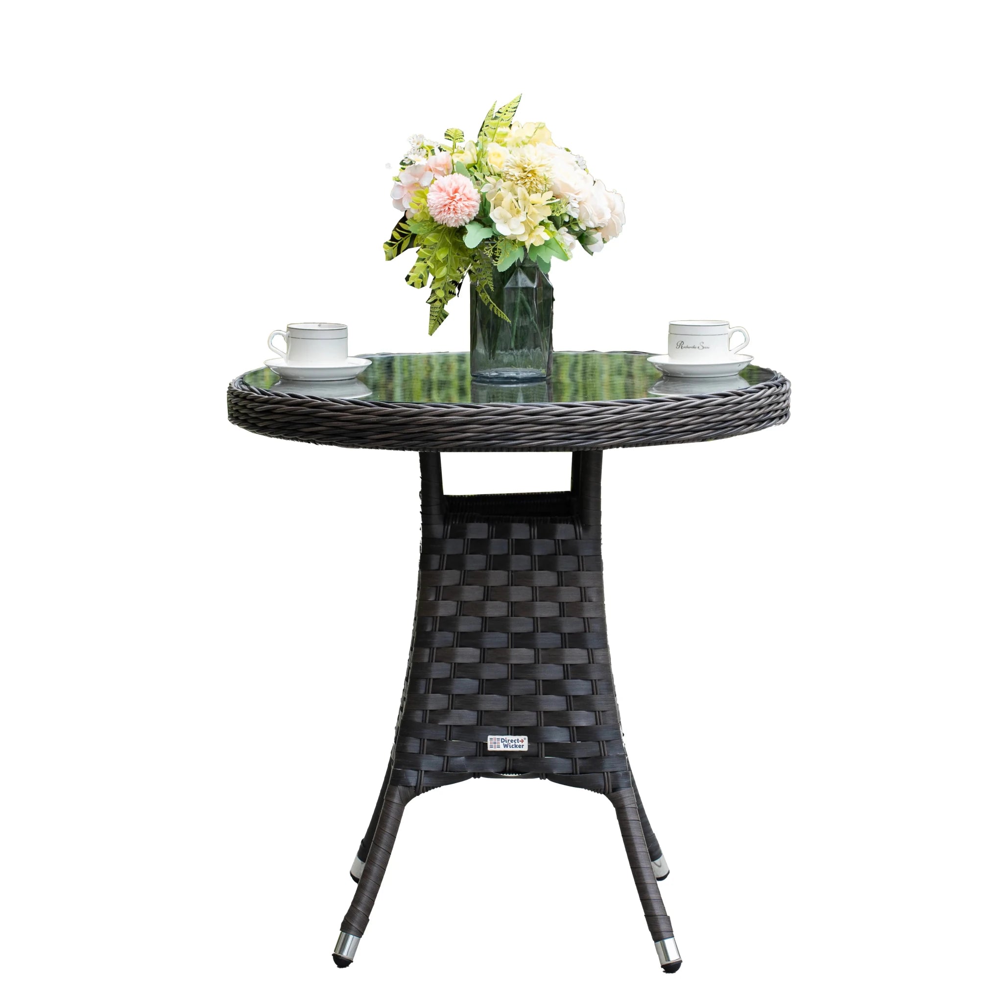 Premium Aluminum Frame Round Outdoor Dining/Coffee Table (PAD-1707) - Direct Wicker