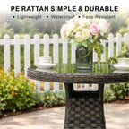 Premium Aluminum Frame Round Outdoor Dining/Coffee Table (PAD-1707) - Direct Wicker