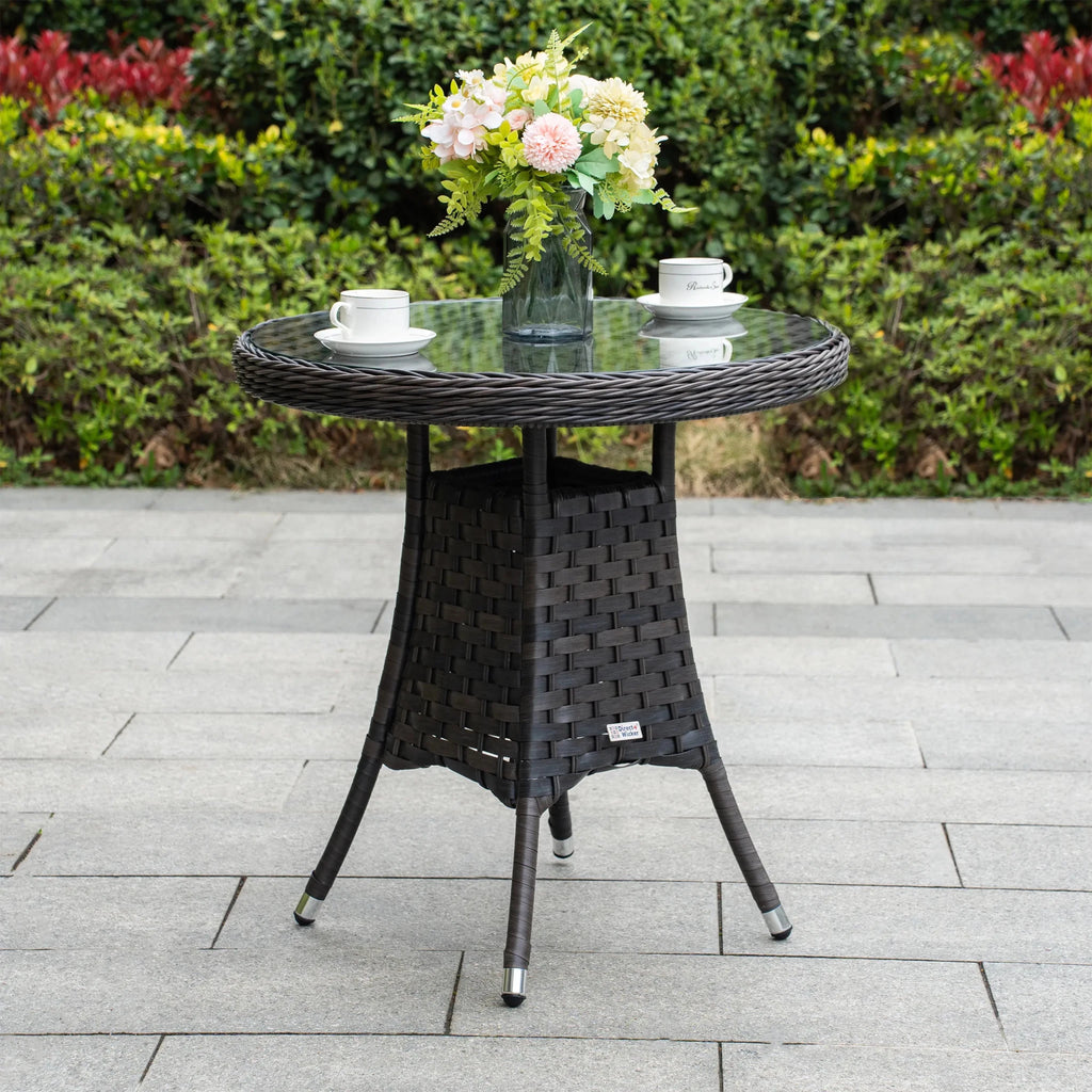 Premium Aluminum Frame Round Outdoor Dining/Coffee Table (PAD-1707) - Direct Wicker