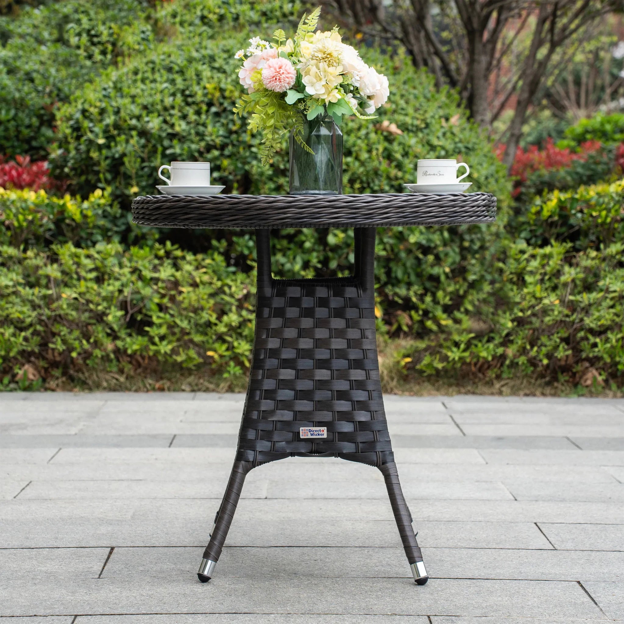 Premium Aluminum Frame Round Outdoor Dining/Coffee Table (PAD-1707) - Direct Wicker