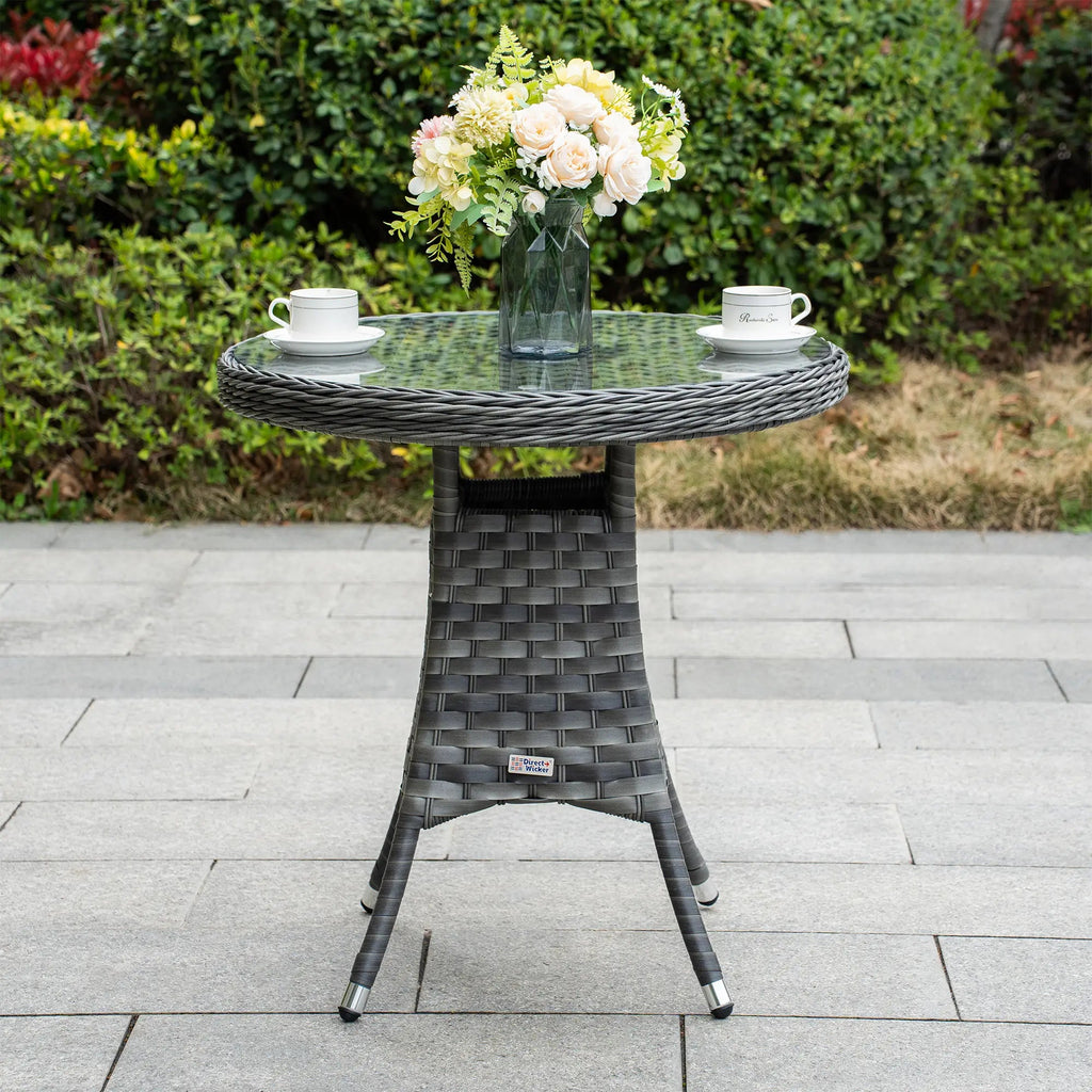 Premium Aluminum Frame Round Outdoor Dining/Coffee Table (PAD-1707) - Direct Wicker