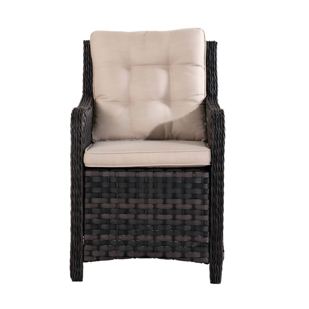 Premium Aluminum Frame Wicker Dining Chair with Cushions (PAC-013) - Direct Wicker