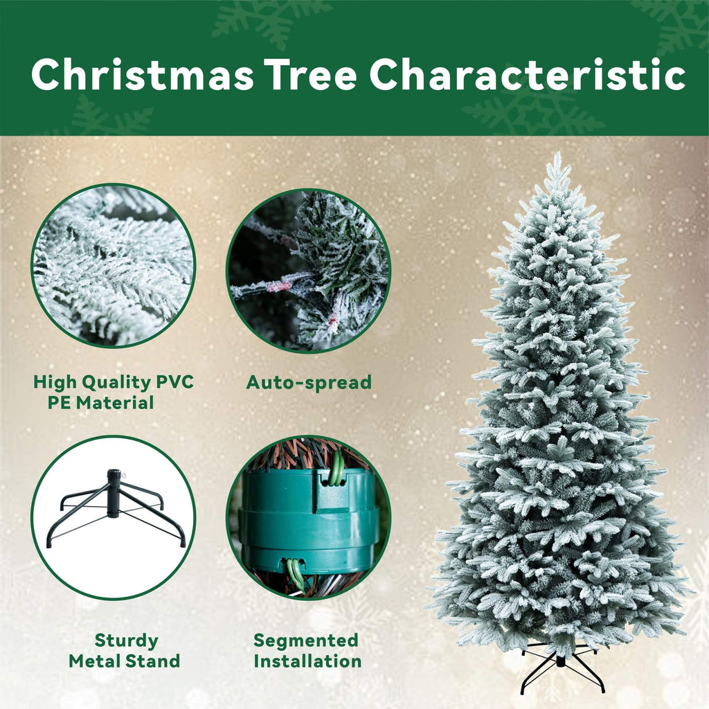Premium Artificial Christmas Tree – Elegant Holiday Centerpiece in 6FT & 7FT（PJT - 2507） - Direct Wicker