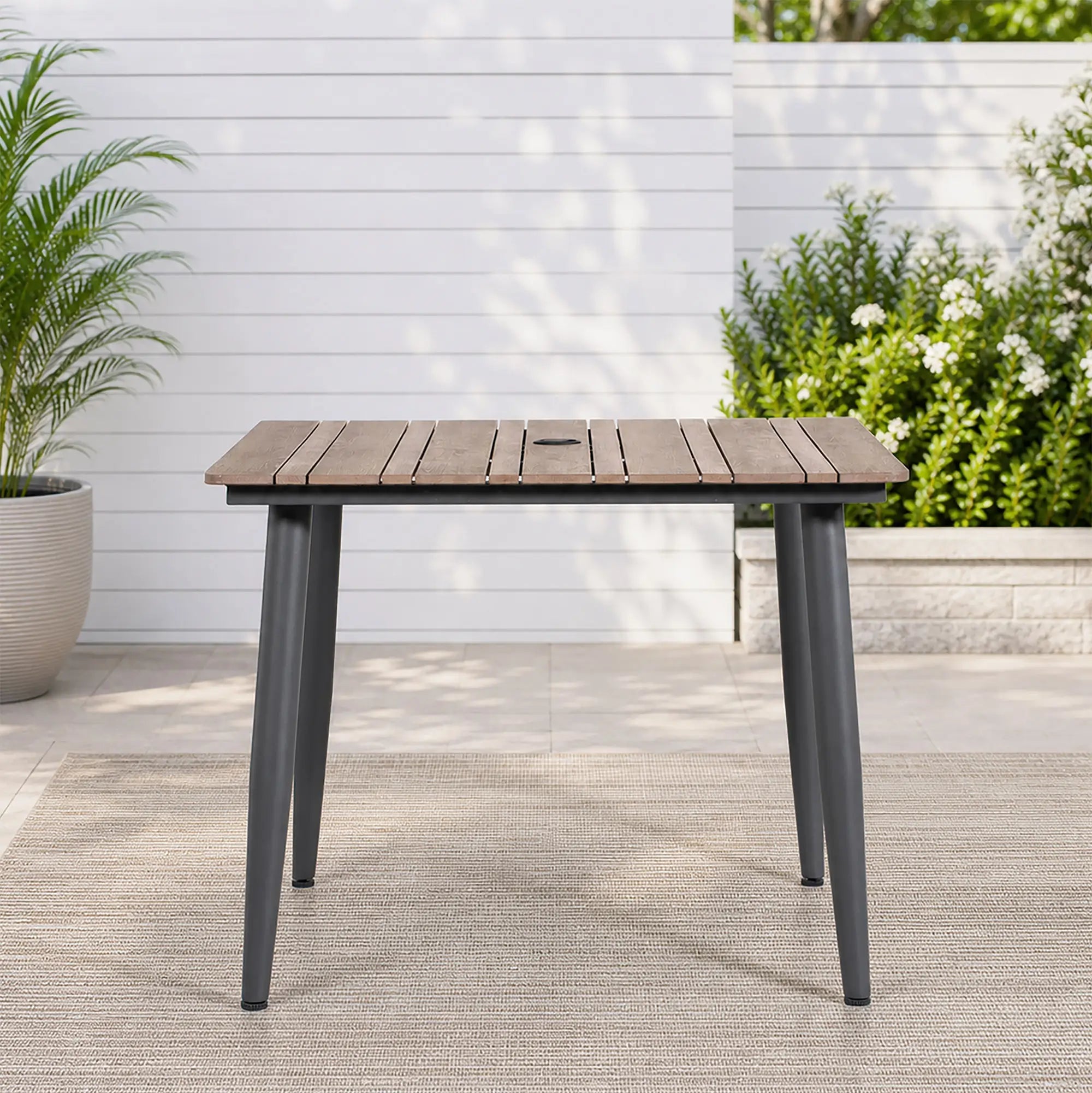 Premium Brown Steel Outdoor Coffee Table (PAD-2654/5/6/7-BR) - Direct Wicker