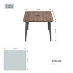 Premium Brown Steel Outdoor Coffee Table (PAD-2654/5/6/7-BR) - Direct Wicker