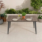 Premium Brown Steel Outdoor Coffee Table (PAD-2654/5/6/7-BR) - Direct Wicker