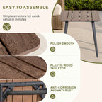 Premium Brown Steel Outdoor Coffee Table (PAD-2654/5/6/7-BR) - Direct Wicker