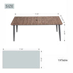 Premium Brown Steel Outdoor Coffee Table (PAD-2654/5/6/7-BR) - Direct Wicker