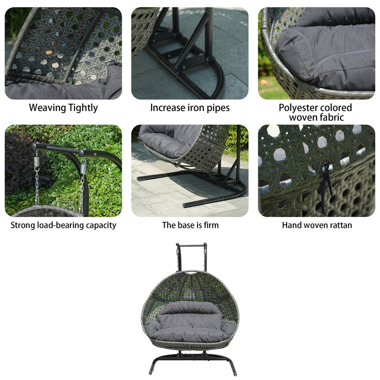 Premium Comfortable Double Swing Chair (PAL - 2022) - Direct Wicker