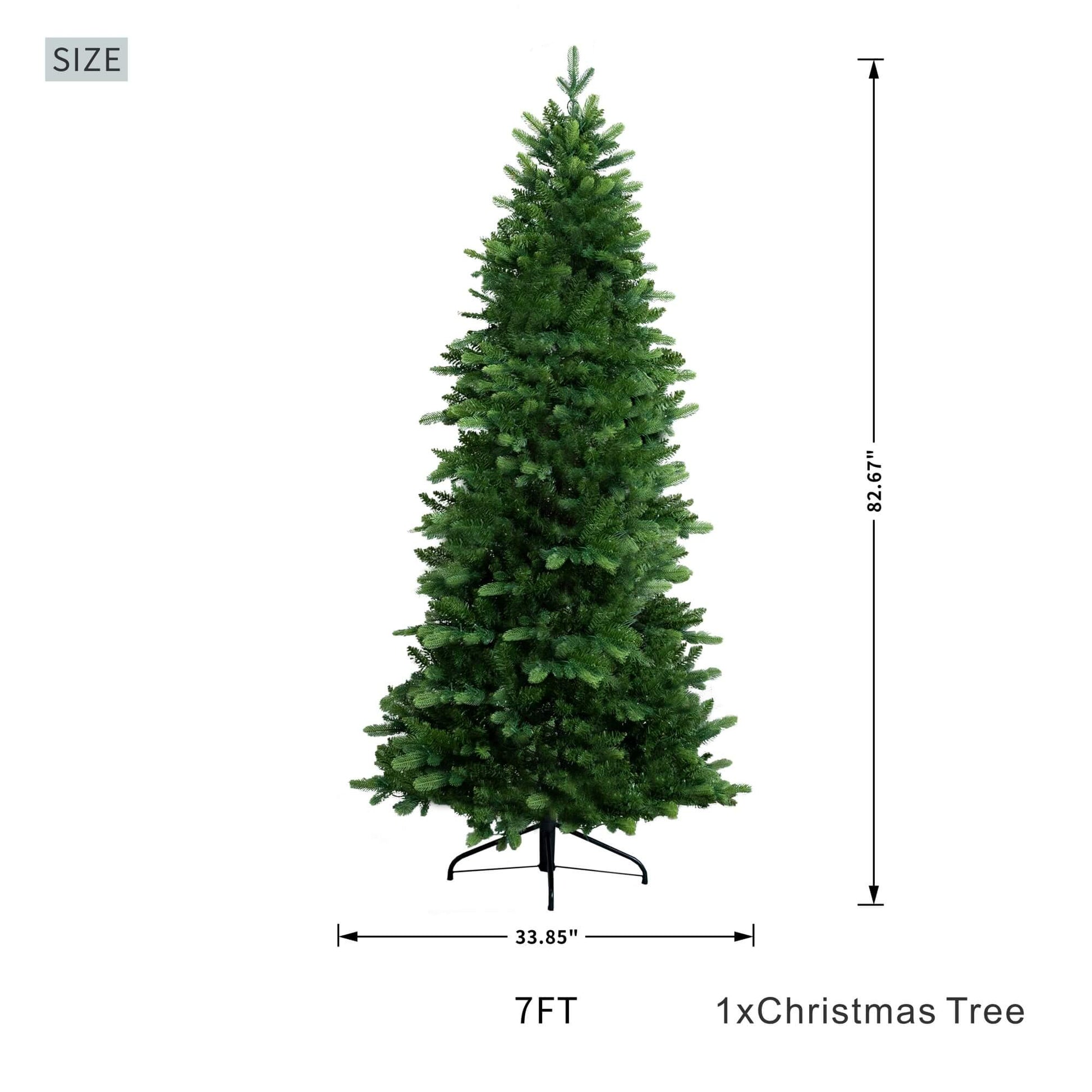 Premium Luxury Artificial Christmas Tree – 6FT / 7FT Classic Emerald Foliage（PJT - 2505） - Direct Wicker