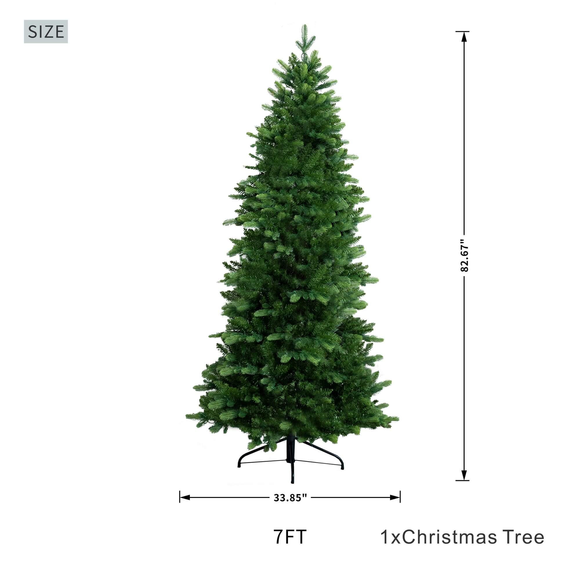 Premium Luxury Artificial Christmas Tree – 6FT / 7FT Classic Emerald Foliage（PJT - 2505） - Direct Wicker