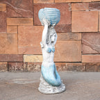 Premium Magnesium Oxide Mermaid Sculpture – Light Blue (GS - 24935M - BL) - Direct Wicker