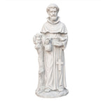 Premium Magnesium Oxide Saint Francis Sculpture (GS - 24938F - AN) - Direct Wicker