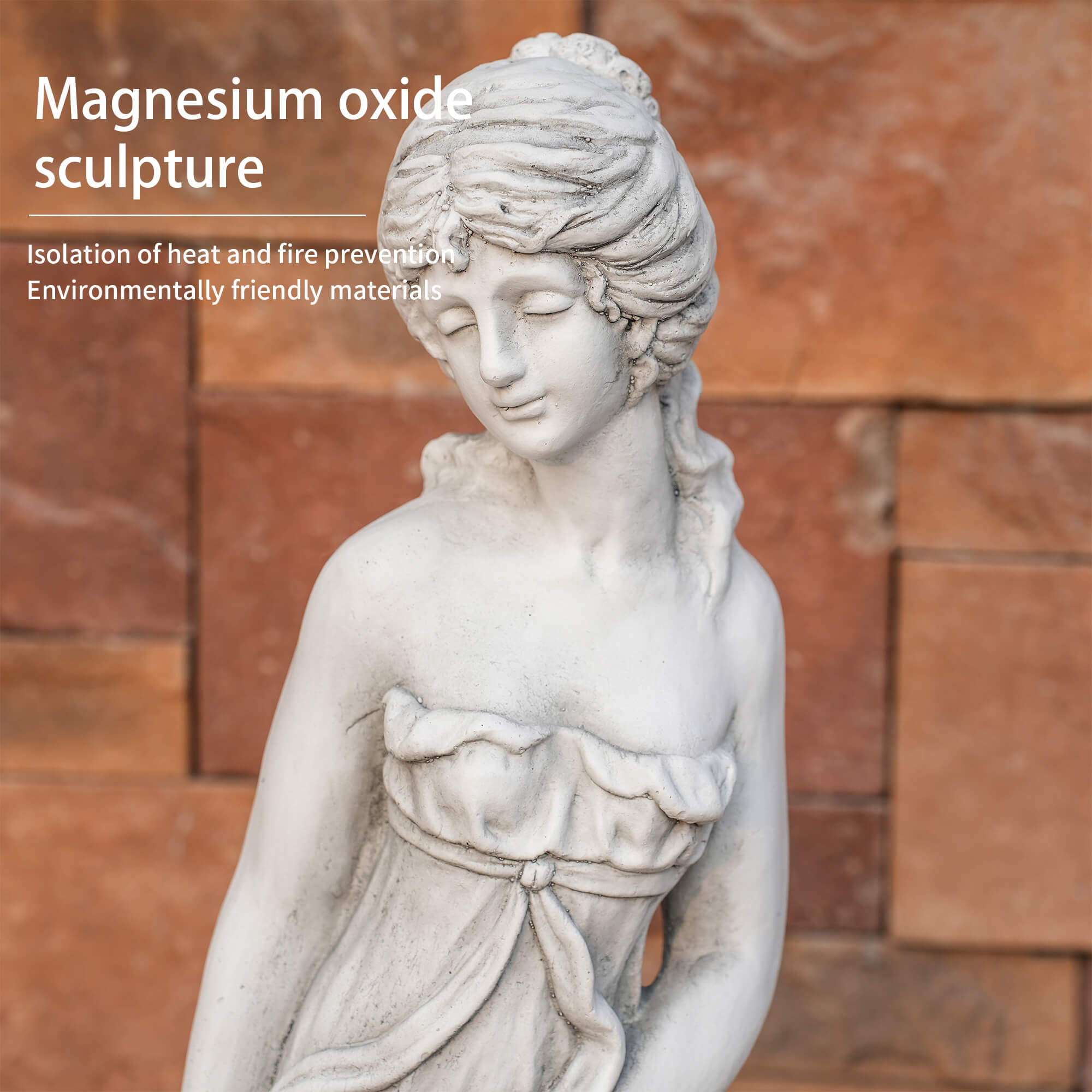 Premium Magnesium Oxide Sculpture – Elegant Venus Figurine (GS - 24941A - WH) - Direct Wicker