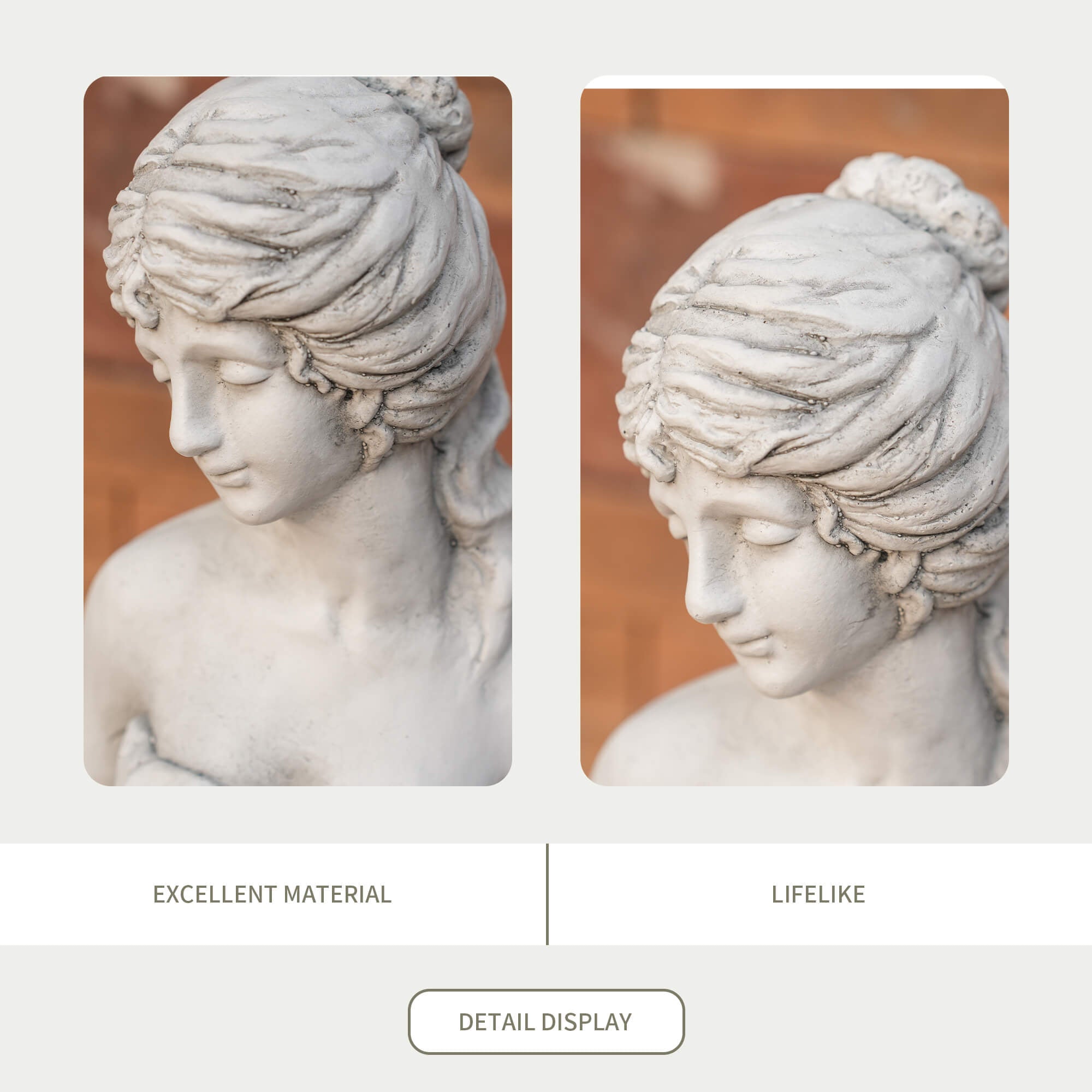Premium Magnesium Oxide Sculpture – Elegant Venus Figurine (GS - 24941A - WH) - Direct Wicker