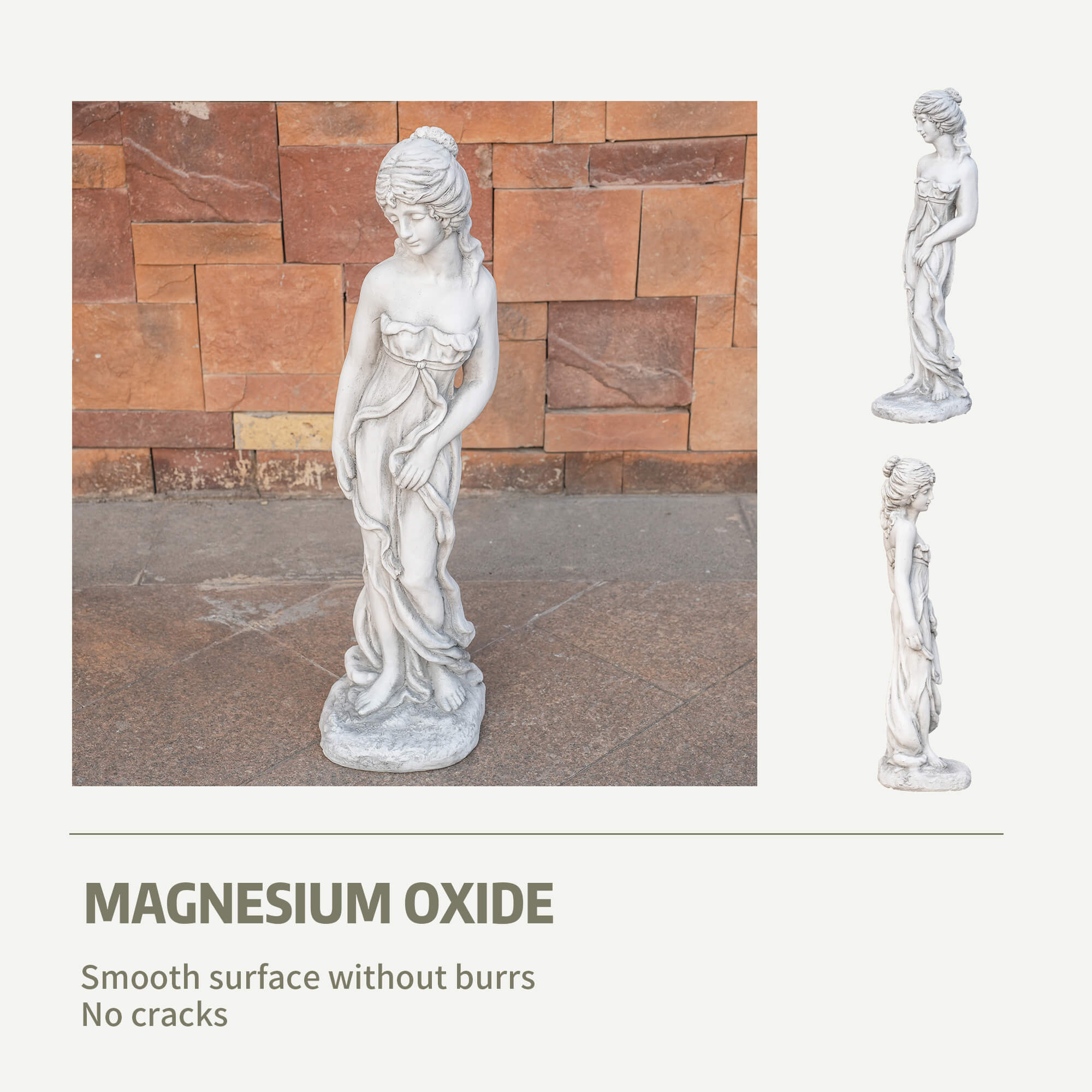 Premium Magnesium Oxide Sculpture – Elegant Venus Figurine (GS - 24941A - WH) - Direct Wicker