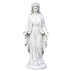 Premium Magnesium Oxide Virgin Mary Sculpture – Elegant Garden Décor (GS - 24937G - AN) - Direct Wicker