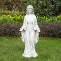 Premium Magnesium Oxide Virgin Mary Sculpture – Elegant Garden Décor (GS - 24937G - AN) - Direct Wicker
