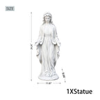 Premium Magnesium Oxide Virgin Mary Sculpture – Elegant Garden Décor (GS - 24937G - AN) - Direct Wicker