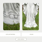 Premium Magnesium Oxide Virgin Mary Sculpture – Elegant Garden Décor (GS - 24937G - AN) - Direct Wicker