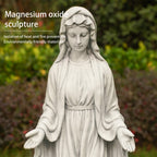 Premium Magnesium Oxide Virgin Mary Sculpture – Elegant Garden Décor (GS - 24937G - AN) - Direct Wicker