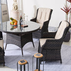 Ravenna 4 - Seater Outdoor Dining Set – Round Dining Table (PAD - 1709+010) - Direct Wicker