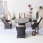 Ravenna 4 - Seater Outdoor Dining Set – Round Dining Table (PAD - 1709+010) - Direct Wicker