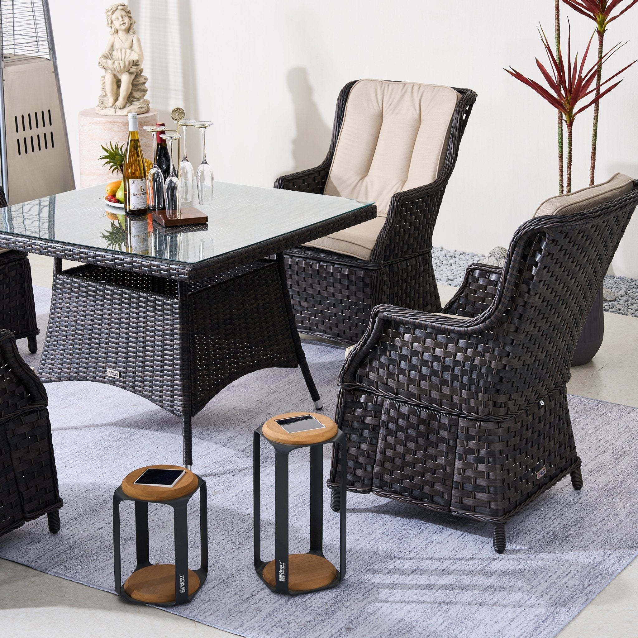 Ravenna 4 - Seater Outdoor Dining Set – Squire Dining Table (PAD - 1710+010) - Direct Wicker