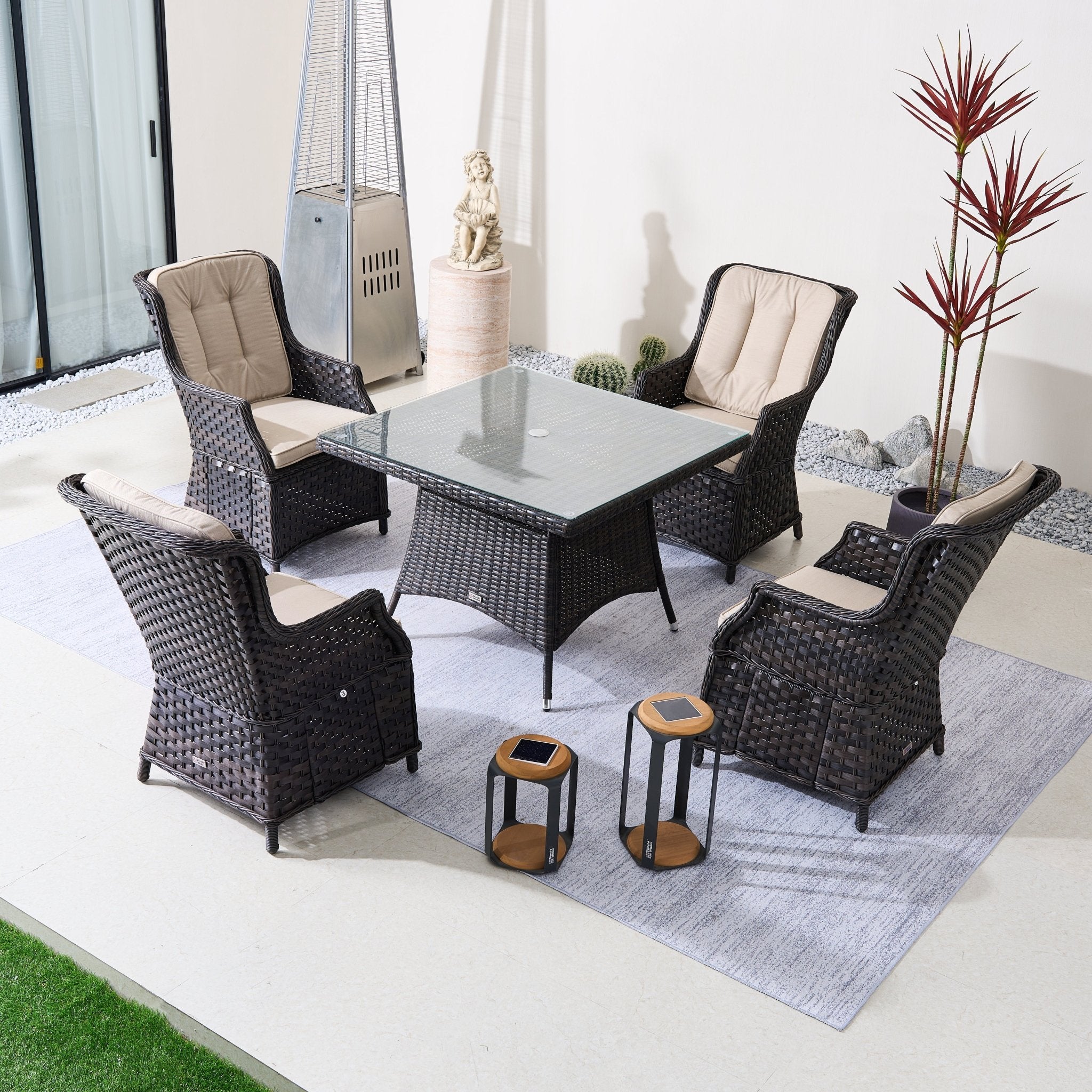 Ravenna 4 - Seater Outdoor Dining Set – Squire Dining Table (PAD - 1710+010) - Direct Wicker