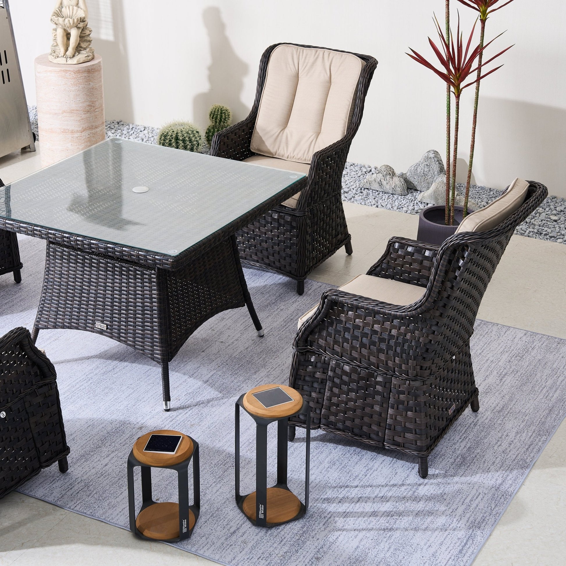Ravenna 4 - Seater Outdoor Dining Set – Squire Dining Table (PAD - 1710+010) - Direct Wicker