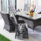 Ravenna 6 - Seater Outdoor Dining Set - Rectangular Dining Table (PAD - 1712+010) - Direct Wicker