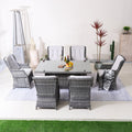 Ravenna 6 - Seater Outdoor Dining Set - Rectangular Dining Table (PAD - 1712+010) - Direct Wicker