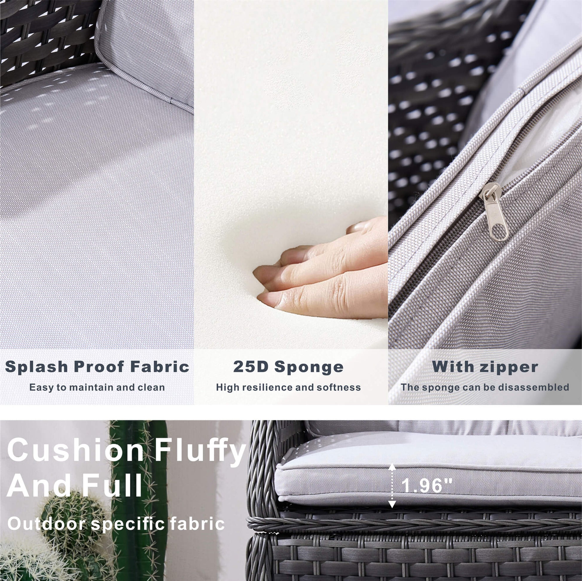 Ravenna 6 - Seater Outdoor Dining Set – Round Dining Table with Glass Turntable (PAD - 1711+010) - Direct Wicker