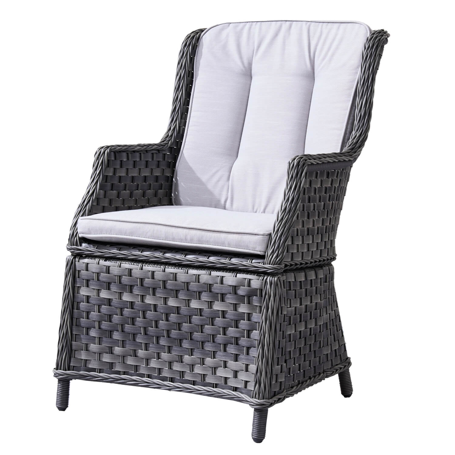 Ravenna Outdoor Wicker Armchairs with Cushions Set of 2 – Weather-Resistant Patio Chairs (PAC-010) - Direct Wicker