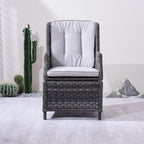 Ravenna Outdoor Wicker Armchairs with Cushions Set of 2 – Weather-Resistant Patio Chairs (PAC-010) - Direct Wicker