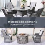Ravenna Outdoor Wicker Armchairs with Cushions Set of 2 – Weather-Resistant Patio Chairs (PAC-010) - Direct Wicker