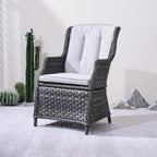Ravenna Outdoor Wicker Armchairs with Cushions Set of 2 – Weather-Resistant Patio Chairs (PAC-010) - Direct Wicker