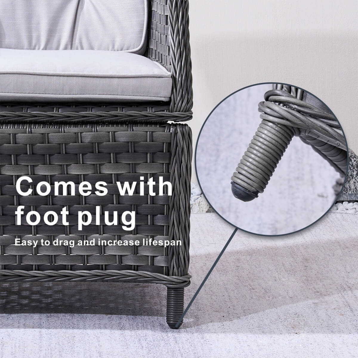 Ravenna Outdoor Wicker Armchairs with Cushions Set of 2 – Weather-Resistant Patio Chairs (PAC-010) - Direct Wicker