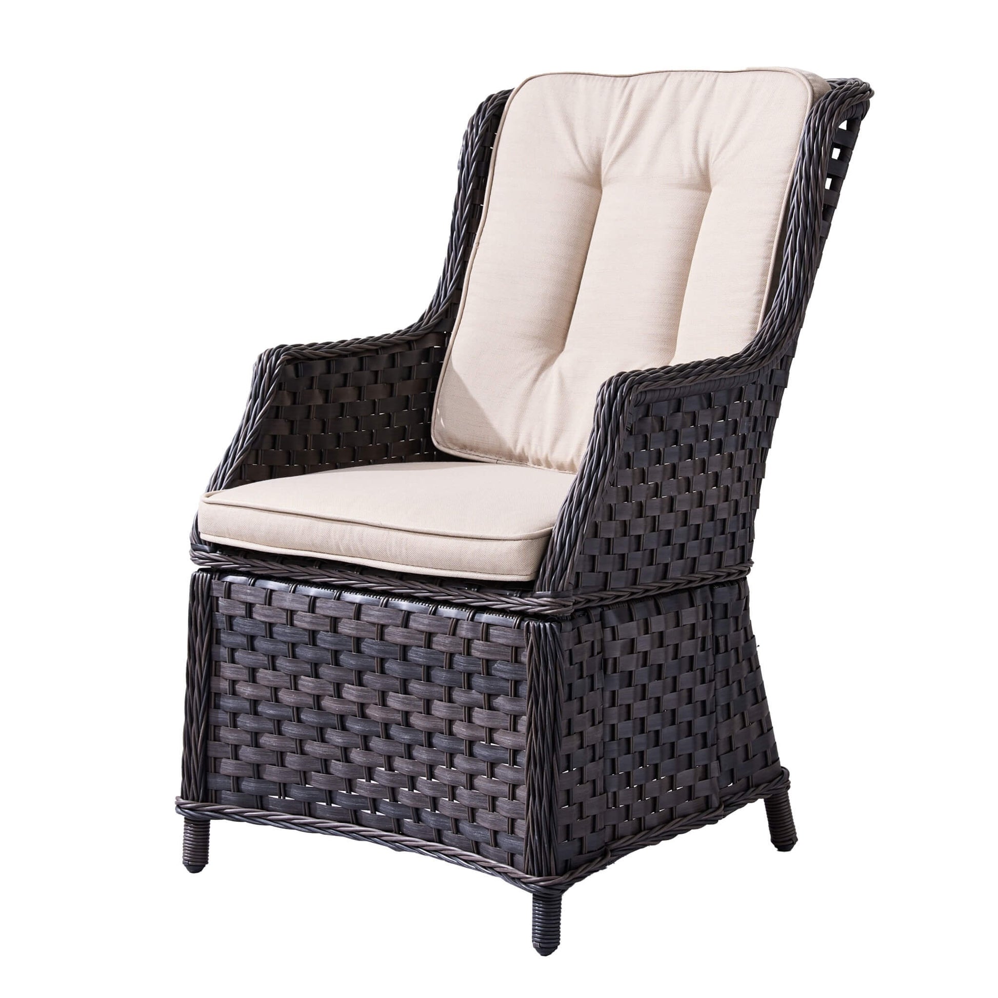 Ravenna Outdoor Wicker Armchairs with Cushions Set of 2 – Weather-Resistant Patio Chairs (PAC-010) - Direct Wicker