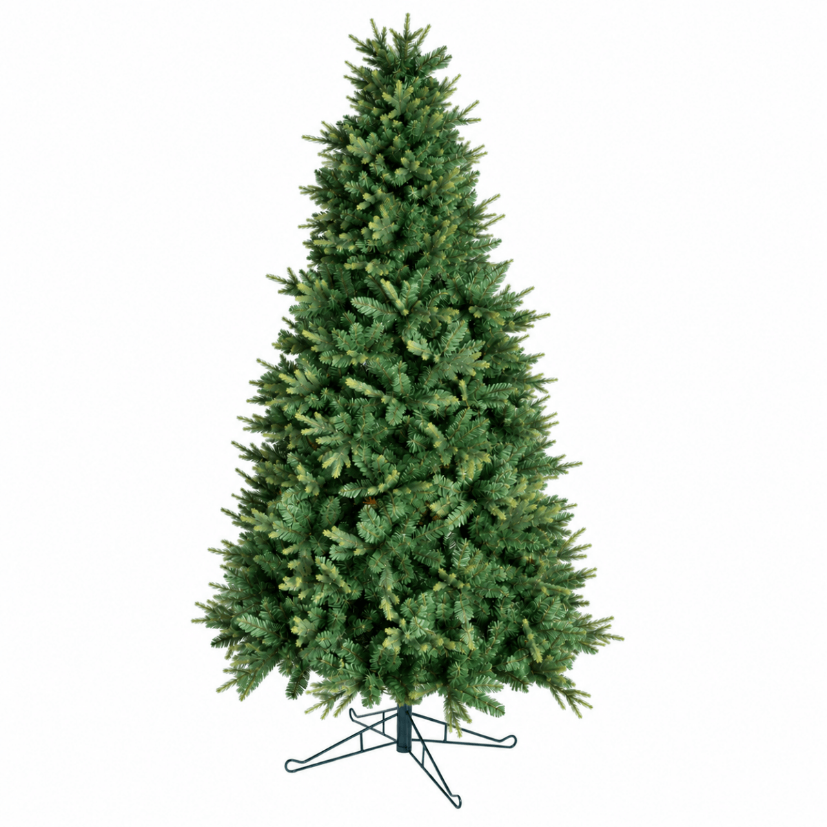 Realistic Full Green PE & PVC Artificial Christmas Tree - Lush Mixed-Foliage Xmas Tree for Festive Home Decoration, 6.5ft/7.5ft/8.5ft - Direct Wicker