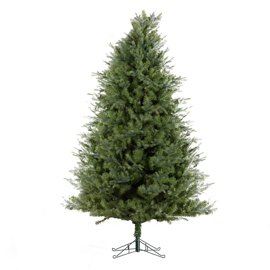 Realistic PE & PVC Artificial Christmas Tree - Full Mixed-Foliage Xmas Tree for a Lush Festive Look, 7ft/8ft/9ft - Direct Wicker