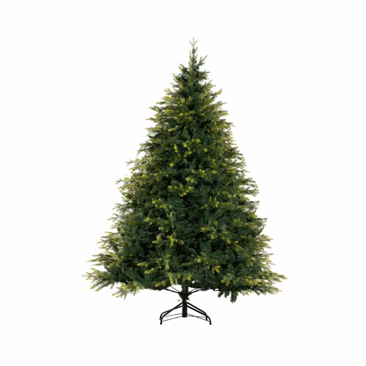 Realistic PE/PVC Unlit Artificial Christmas Tree with Natural Mixed Foliage, Full Branch Design & Metal Stand – 6 FT, 7 FT & 8 FT (PAT-014) - Direct Wicker
