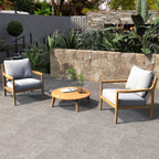 Rebel 2 - Seat Solid Wood Patio Conversation Set (PAS - 2513 - SC*2+TA) - Direct Wicker