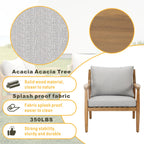 Rebel 2 - Seat Solid Wood Patio Conversation Set (PAS - 2513 - SC*2+TA) - Direct Wicker