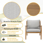 Rebel 2 - Seat Wood Patio Conversation Set with Side Table (PAS - 2513 - SC*2+ST) - Direct Wicker
