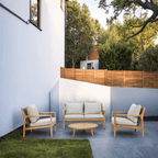 Rebel 4 - Seat Wood Patio Conversation Set (PAS - 2513 - 2SC+SC*2+TA) - Direct Wicker