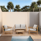 Rebel 4 - Seat Wood Patio Conversation Set (PAS - 2513 - 2SC+SC*2+TA) - Direct Wicker