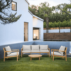 Rebel 5 - Seater Wood Patio Conversation Set (PAS - 2513 - 3SC+SC*2+TA) - Direct Wicker